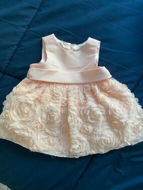 American Princess Light Pink Satin Infant Dress